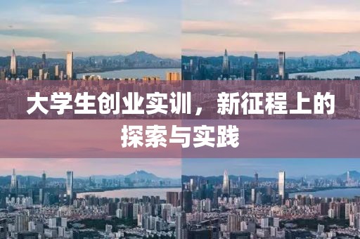 大学生创业实训，新征程上的探索与实践