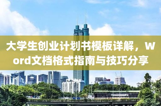 大学生创业计划书模板详解，Word文档格式指南与技巧分享