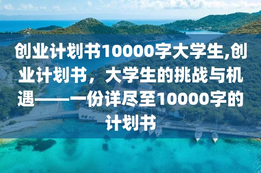 创业计划书10000字大学生,创业计划书，大学生的挑战与机遇——一份详尽至10000字的计划书