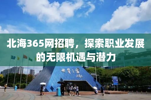 北海365网招聘，探索职业发展的无限机遇与潜力