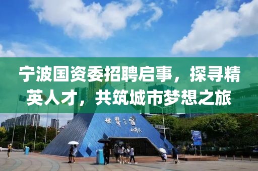 宁波国资委招聘启事，探寻精英人才，共筑城市梦想之旅