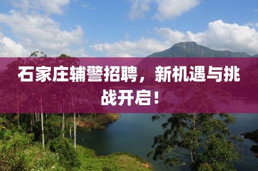 石家庄辅警招聘，新机遇与挑战开启！