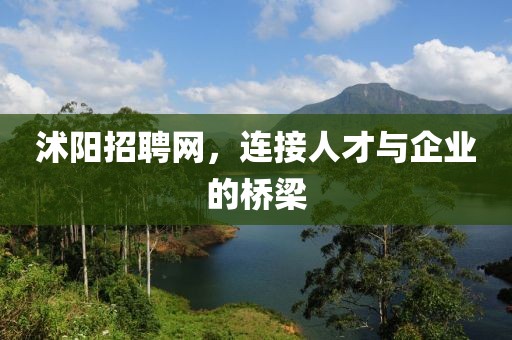 沭阳招聘网，连接人才与企业的桥梁