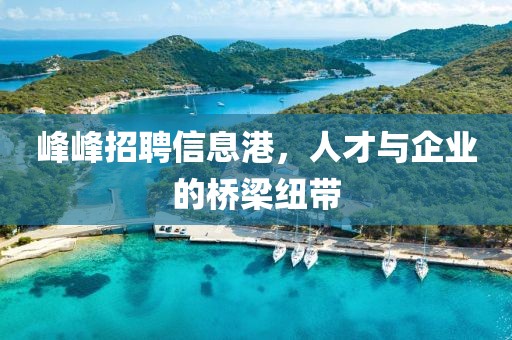 峰峰招聘信息港，人才与企业的桥梁纽带