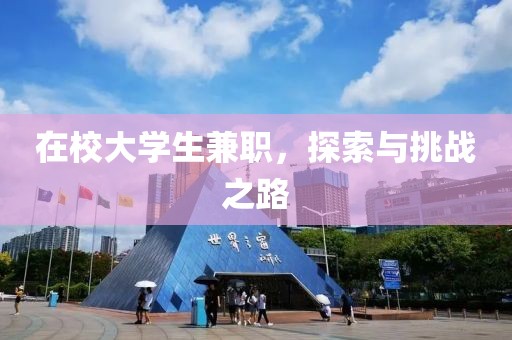 在校大学生兼职，探索与挑战之路