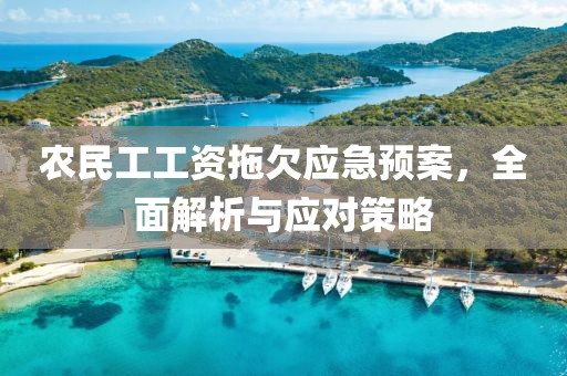 农民工工资拖欠应急预案，全面解析与应对策略