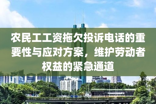 农民工工资拖欠投诉电话的重要性与应对方案，维护劳动者权益的紧急通道