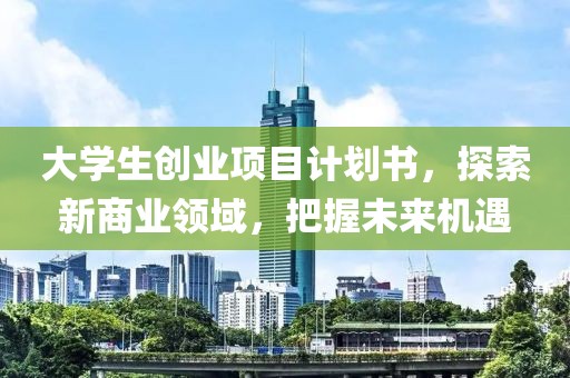 大学生创业项目计划书，探索新商业领域，把握未来机遇